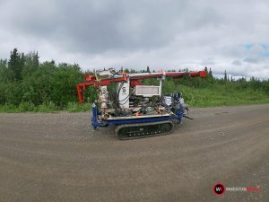 Remote rig on tracks. Can go with skiis or tracks. Village of Ekwok.